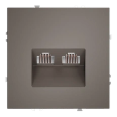 Изображение Розетка компьютерная встраиваемая VOLTUM S70 двойная RJ45+RJ45 кат.6 (капучино)